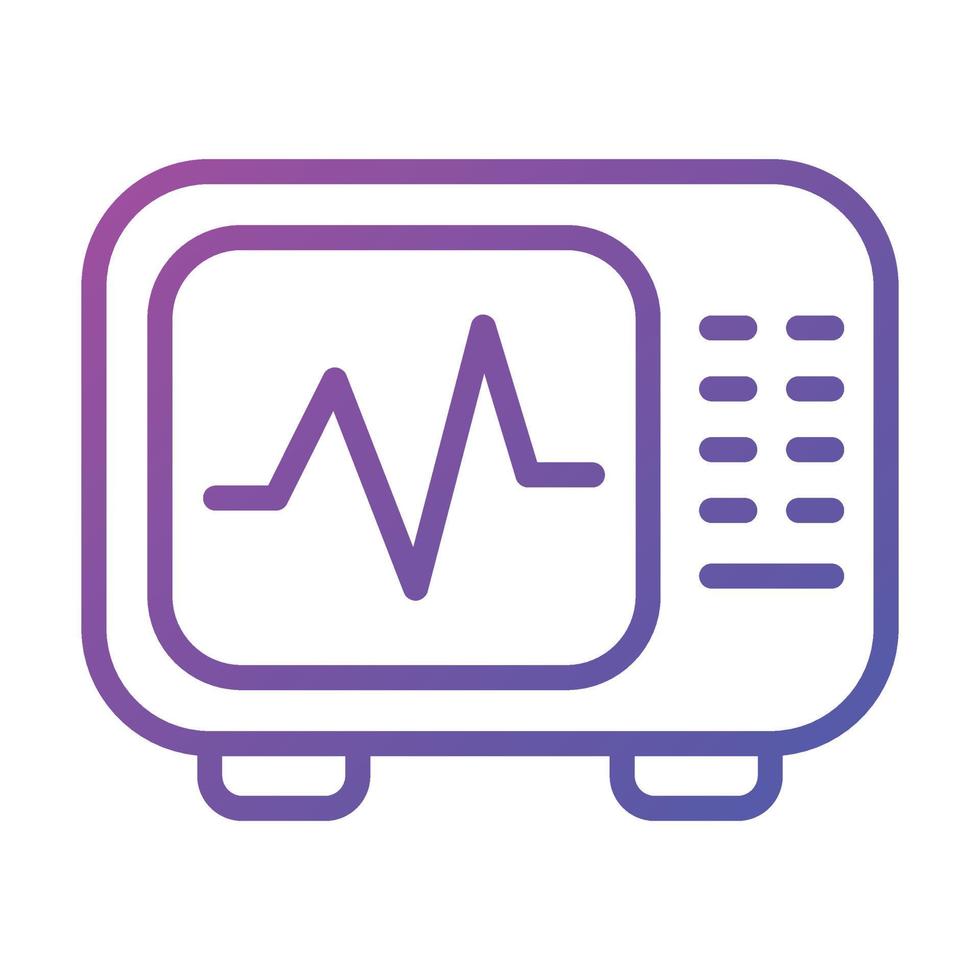 An icon of heartbeat monitor, electrocardiogram machine vector design