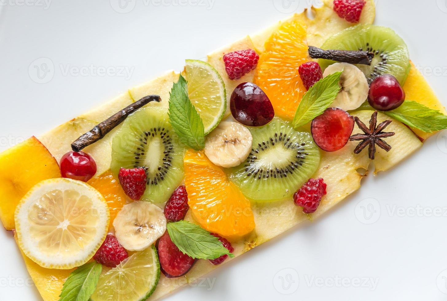 Fruit and berry carpaccio photo