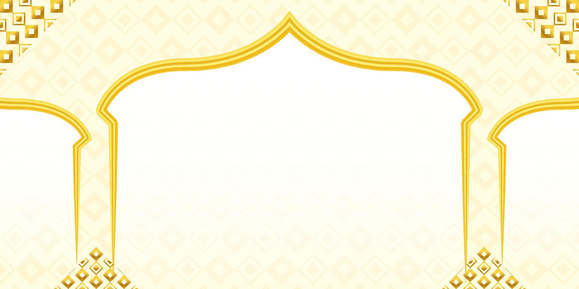 Simple Elegant Islamic Banner Background Template vector