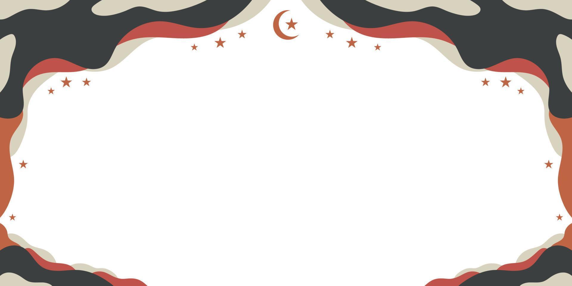 Simple Abstract Islamic Banner Background Template vector