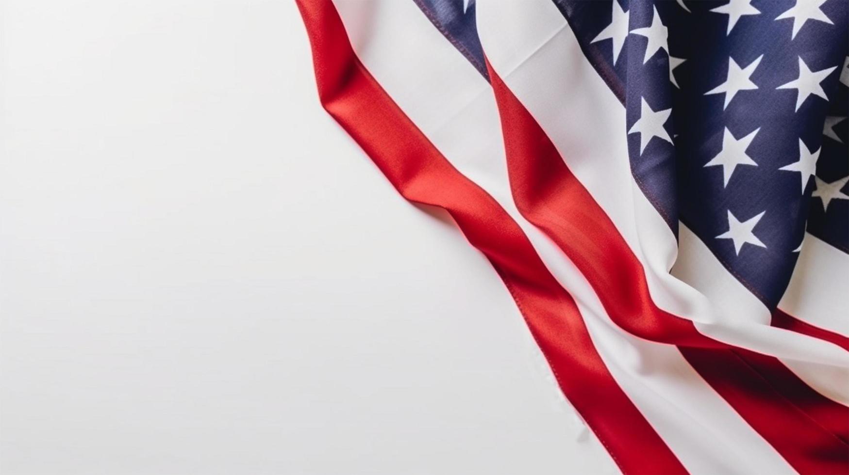 usa flag background with copy space, suitable for greeting independence day celebration, generate ai photo