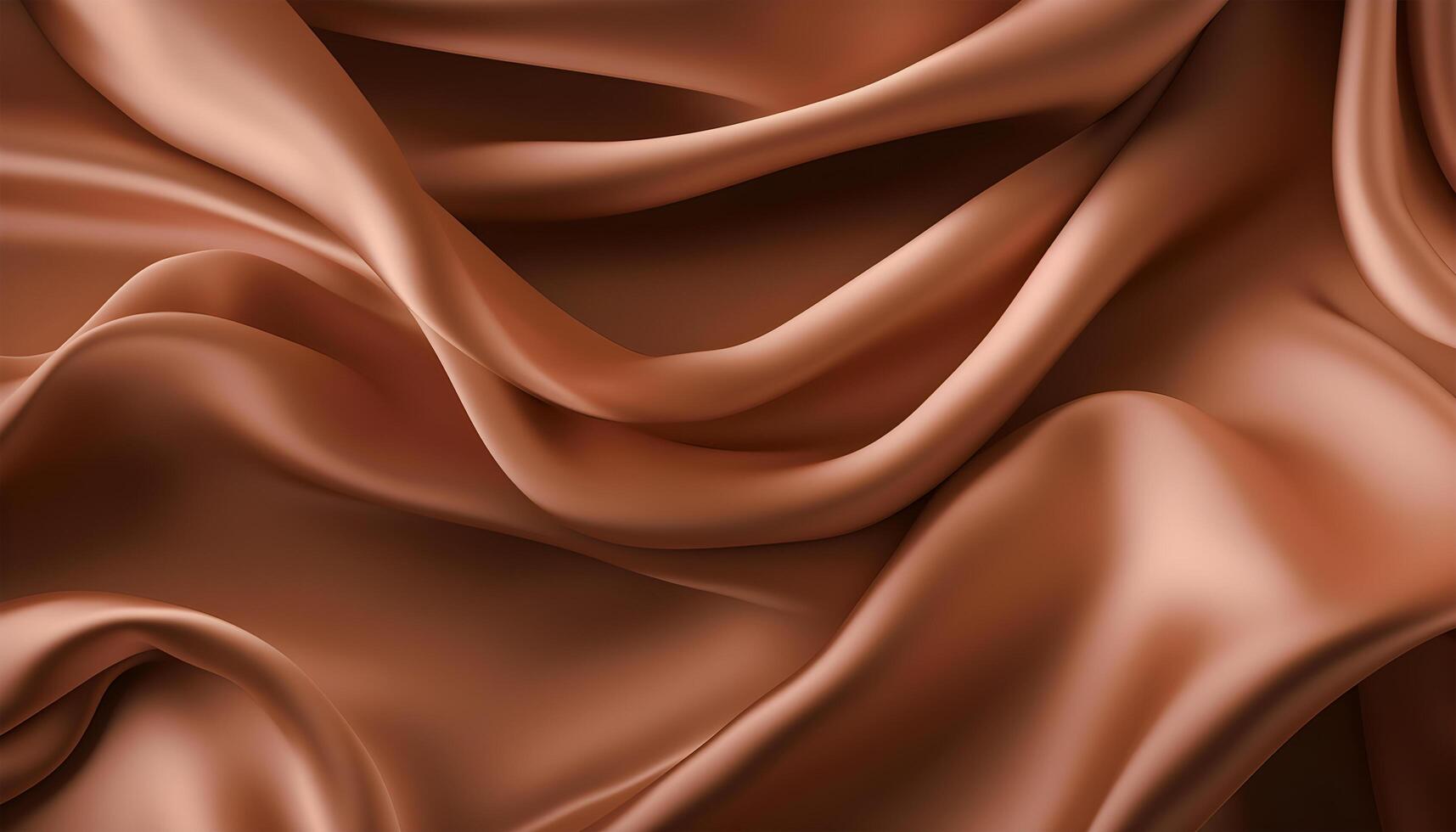 realista ondulado resumen fondo, delicado y elegante marrón seda paño, generativo ai foto