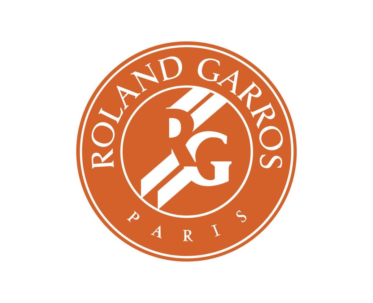 roland garros torneo logo símbolo naranja francés abierto tenis campeón diseño vector resumen ilustración