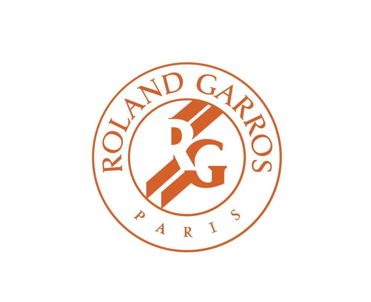 roland garros torneo logo naranja francés abierto tenis campeón símbolo diseño vector resumen ilustración