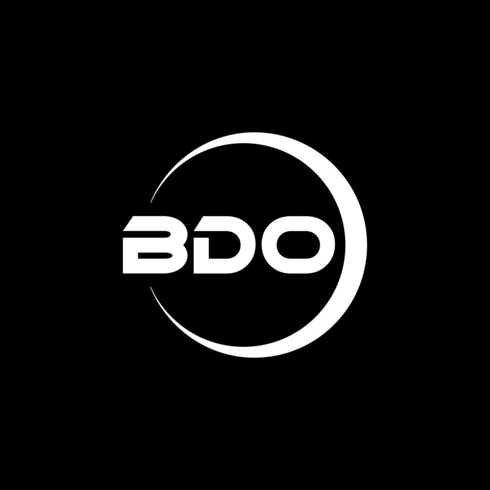 bdo letra logo diseño en ilustración. vector logo, caligrafía diseños para logo, póster, invitación, etc.