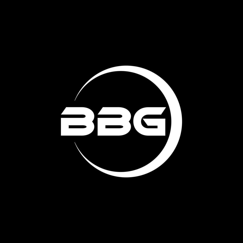 bbg letra logo diseño en ilustración. vector logo, caligrafía diseños para logo, póster, invitación, etc.