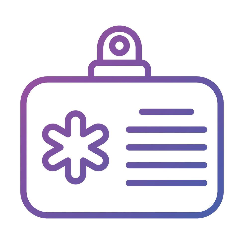 Beautiful icon of medical card, employee id card, hospital pass vector