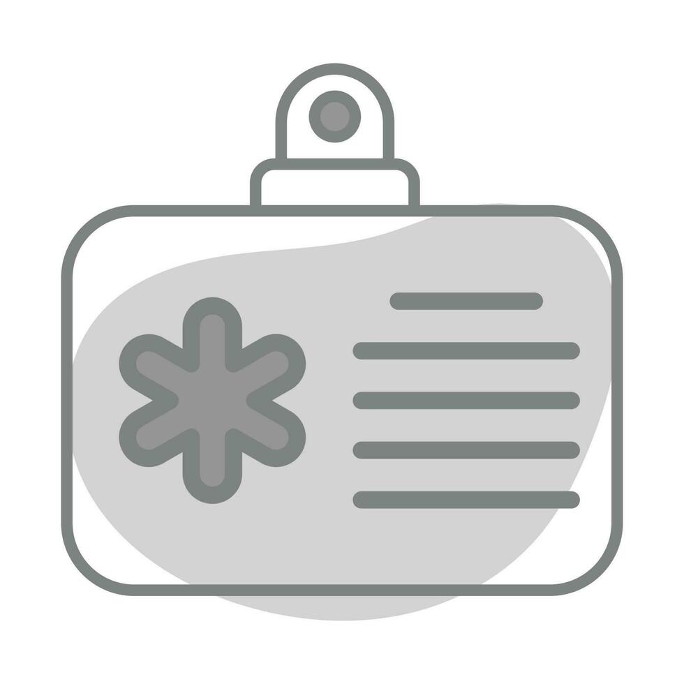 Beautiful icon of medical card, employee id card, hospital pass vector