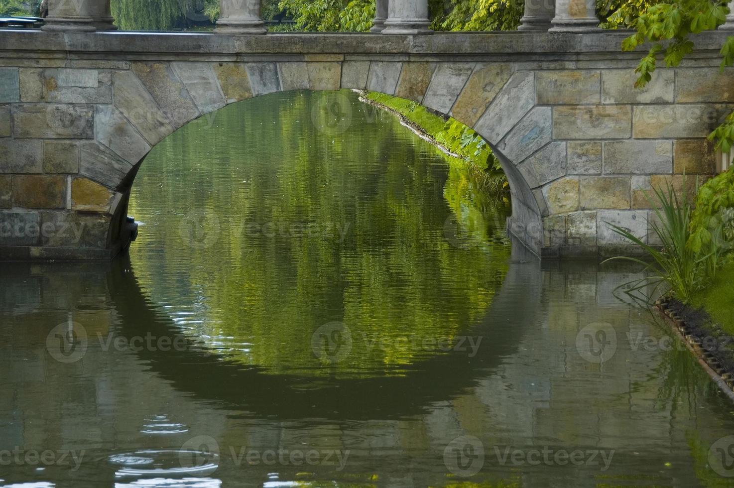 historic palace on the water on a summer interesting day in Warsaw in Poland photo