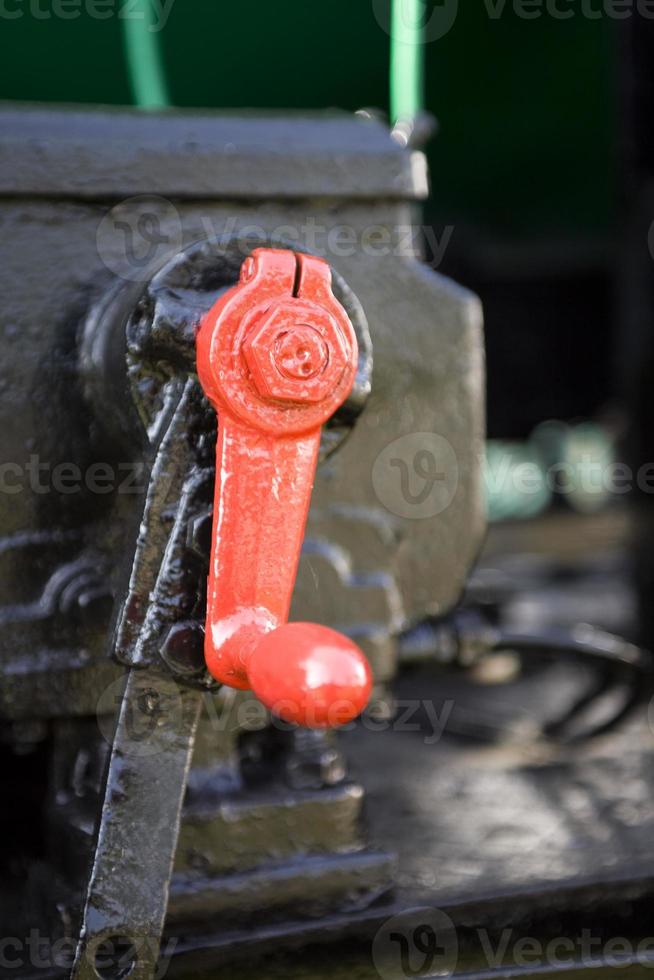 beautiful old destroyed historic railway standing in the museum photo