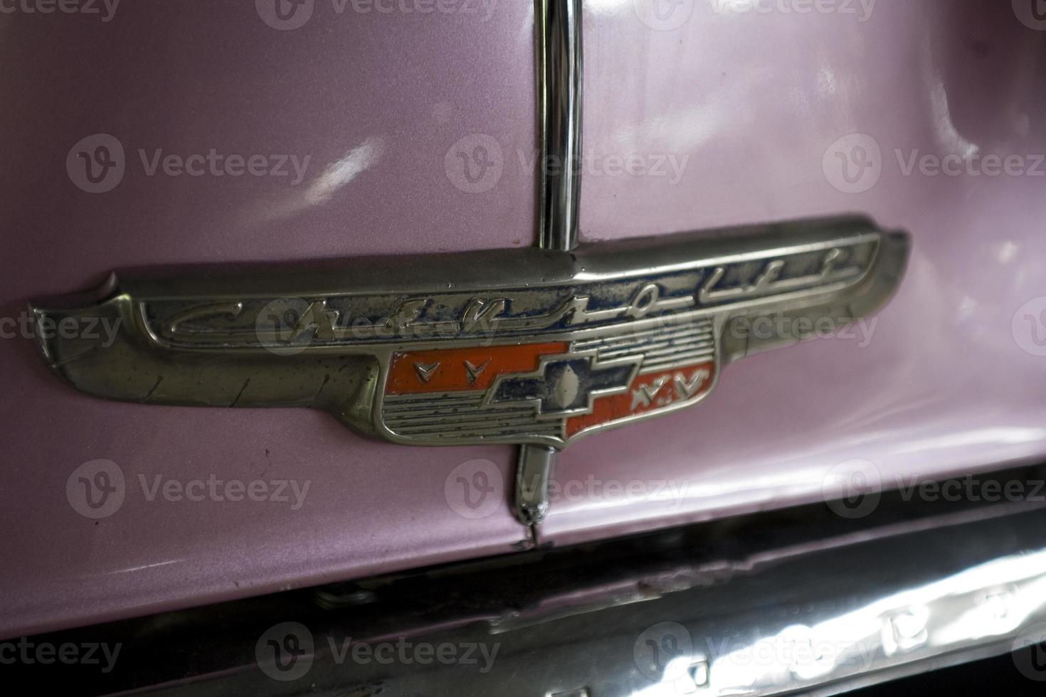 old vintage metal details car in the museum close-up photo