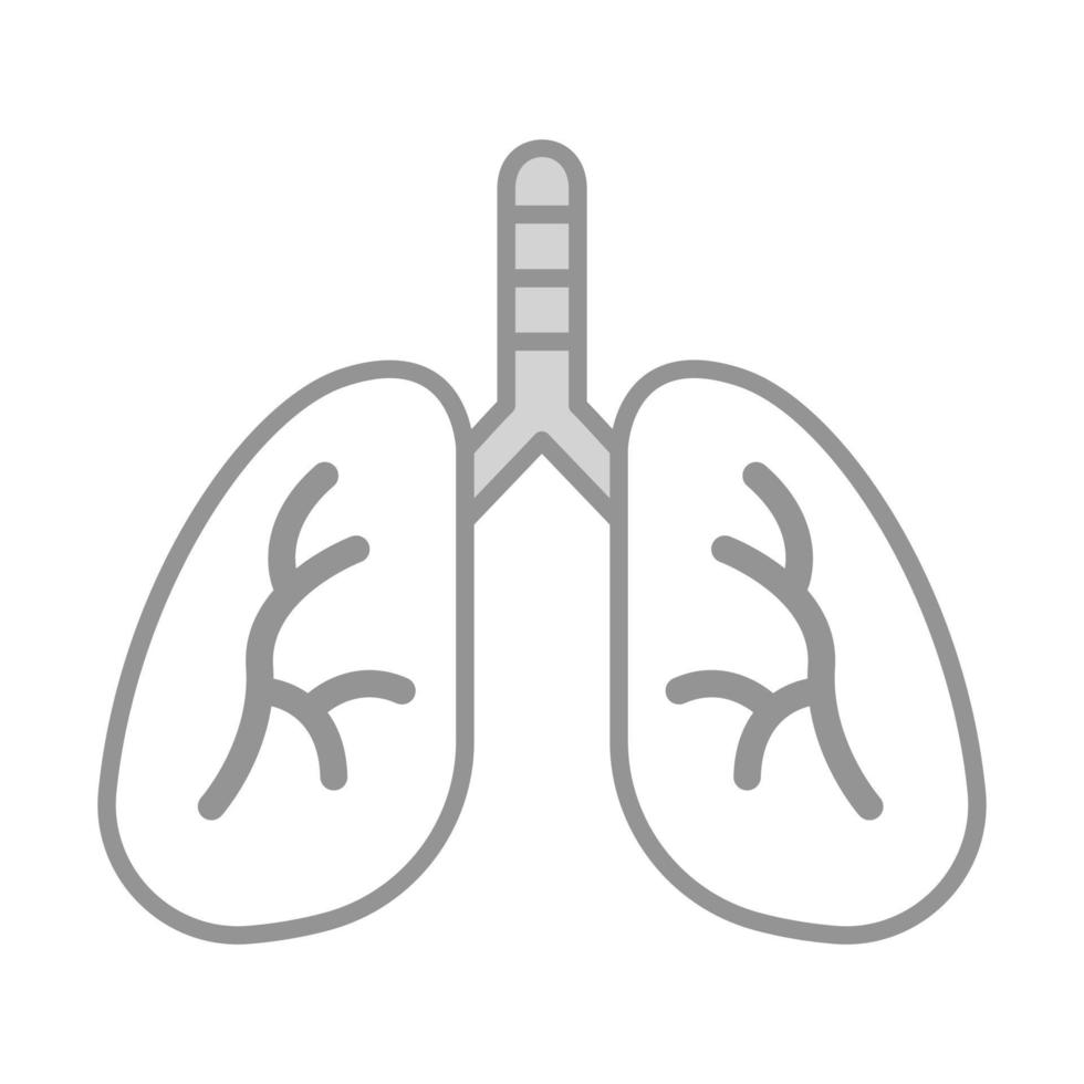 Lungs with modern style vector icon