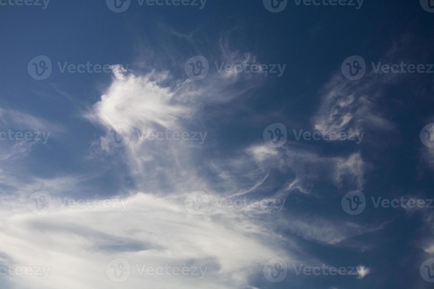 blue sky and white clouds photo