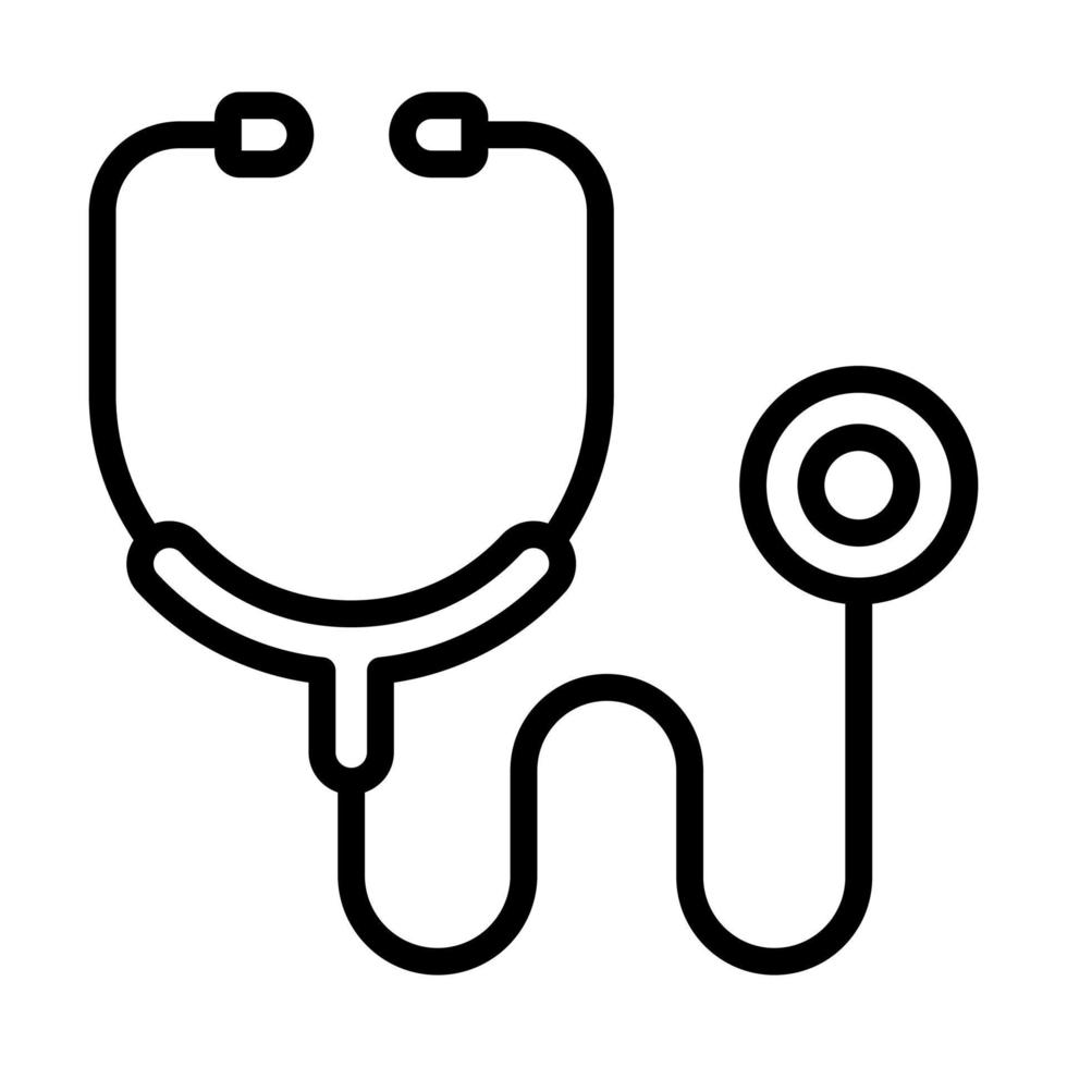 Medical instrument stethoscope vector icon, editable vector