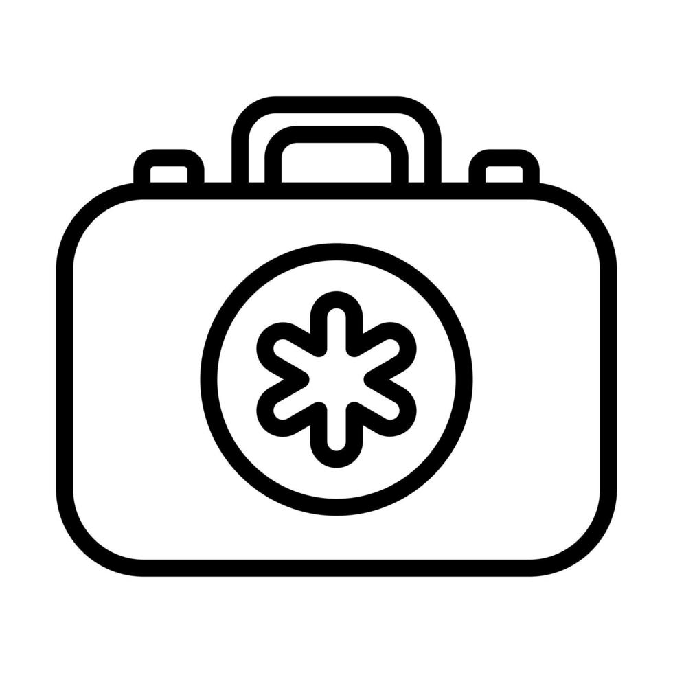 An icon of first aid kit for emergency, medical kit vector