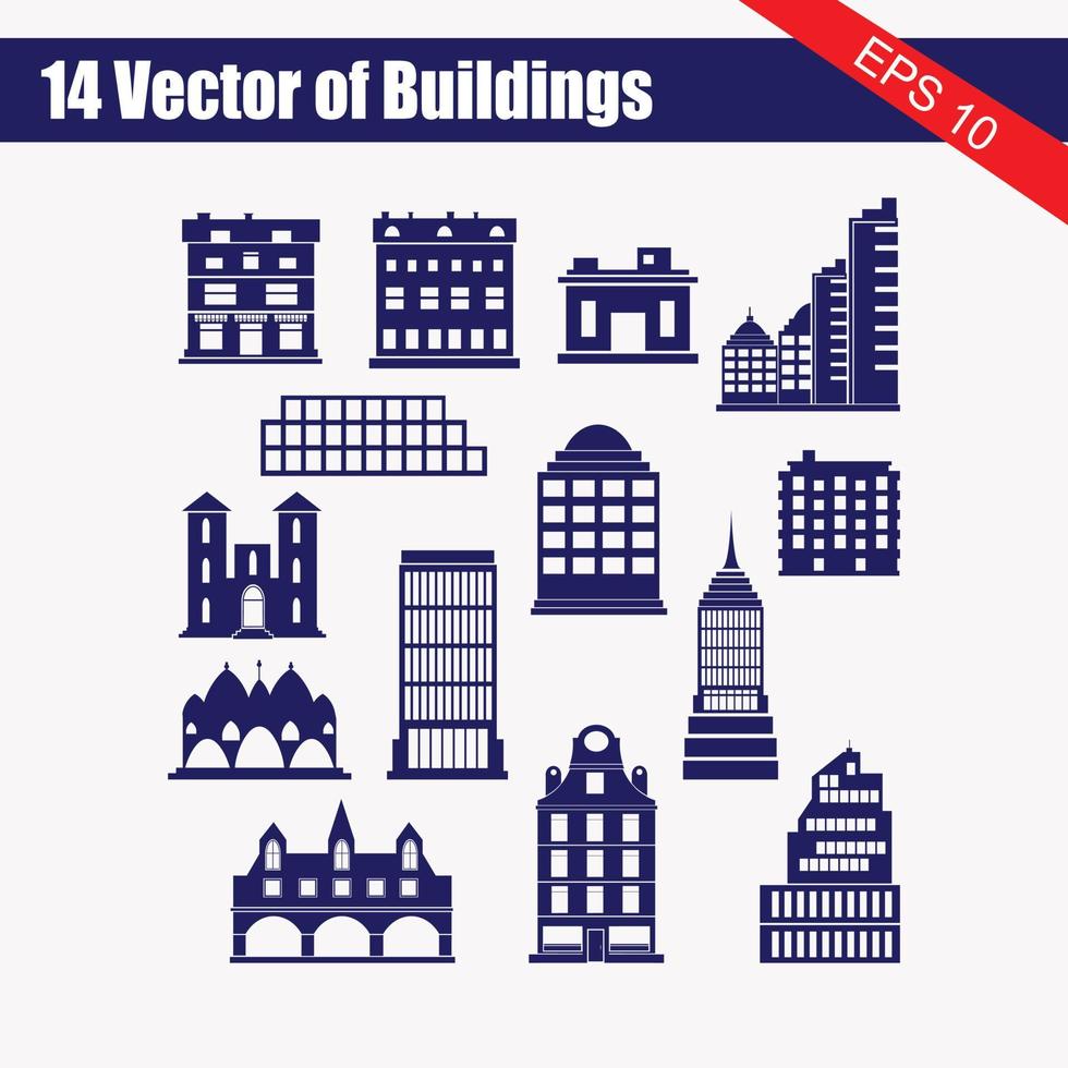 Buildings line icons. Bank, Hotel, Courthouse. City, Real estate, Architecture buildings icons. Hospital, town house, museum. Urban architecture, city skyscraper vector