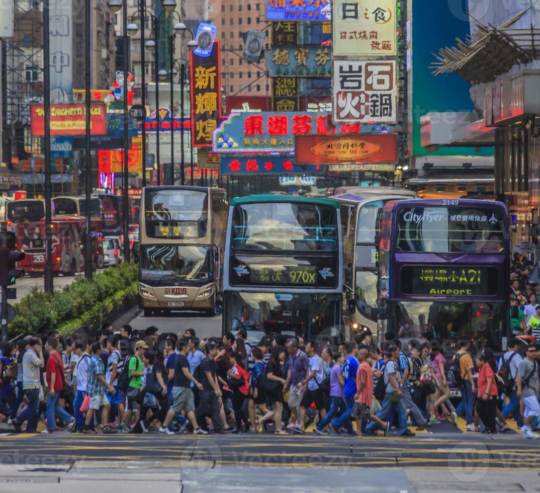 Street scene from Hongkomg downtown district photo
