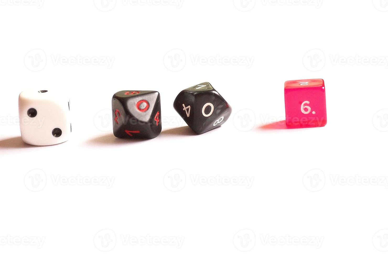 playing dice isolated on white photo