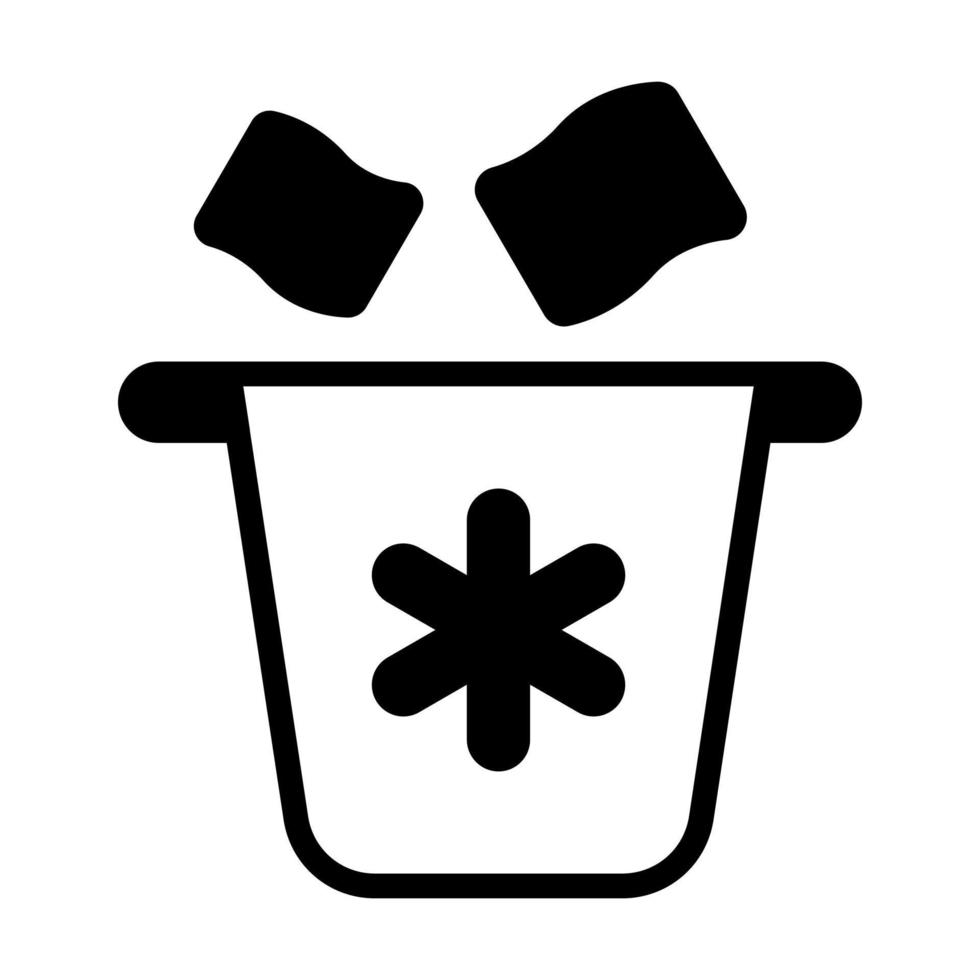 Premium icon of dustbin, modern and trendy style vector