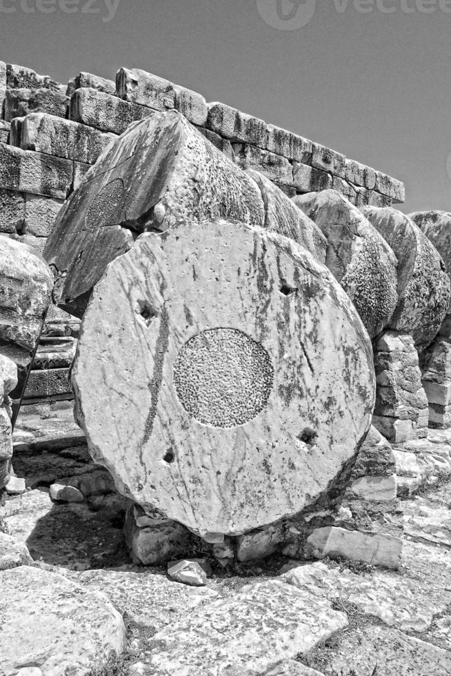 l old ruins of the ancient temple of Apollo in Didim, Turkey on a hot summer day photo