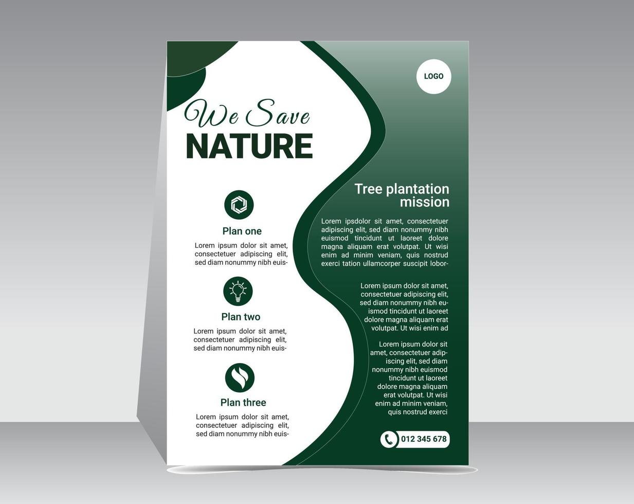 Nature banner design web template vector