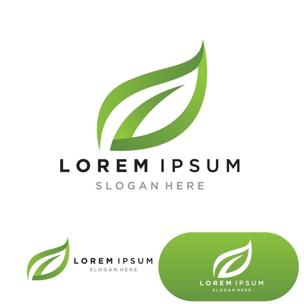 leaf ecology nature element vector icons