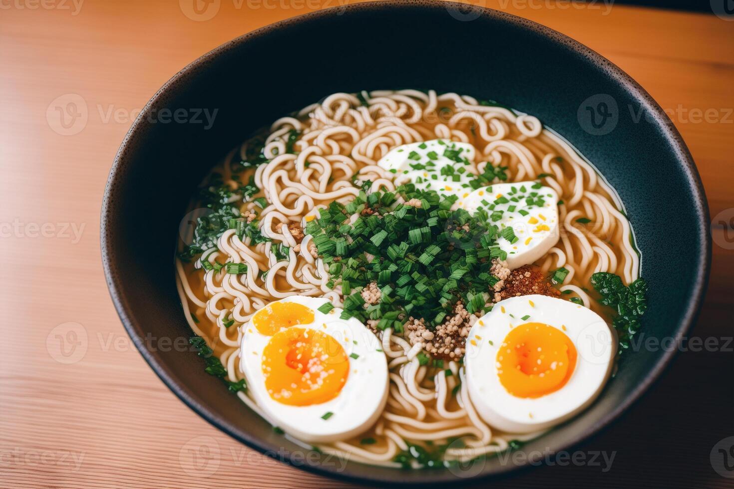 Pumpkin soup with cream and parsley. Creamy tomato soup. Chicken noodle soup. photo