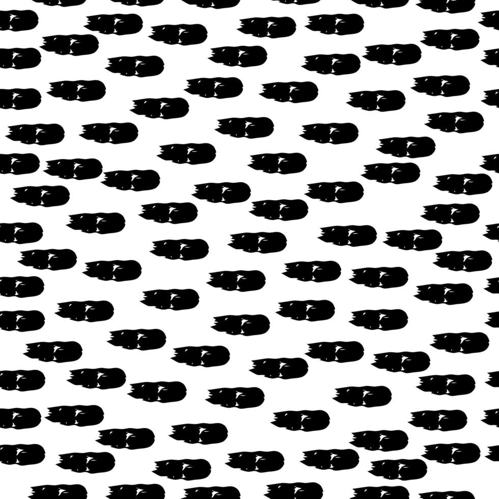 Seamless pattern with dark hand drawn scribble smear on white background. Abstract grunge texture. Vector illustration