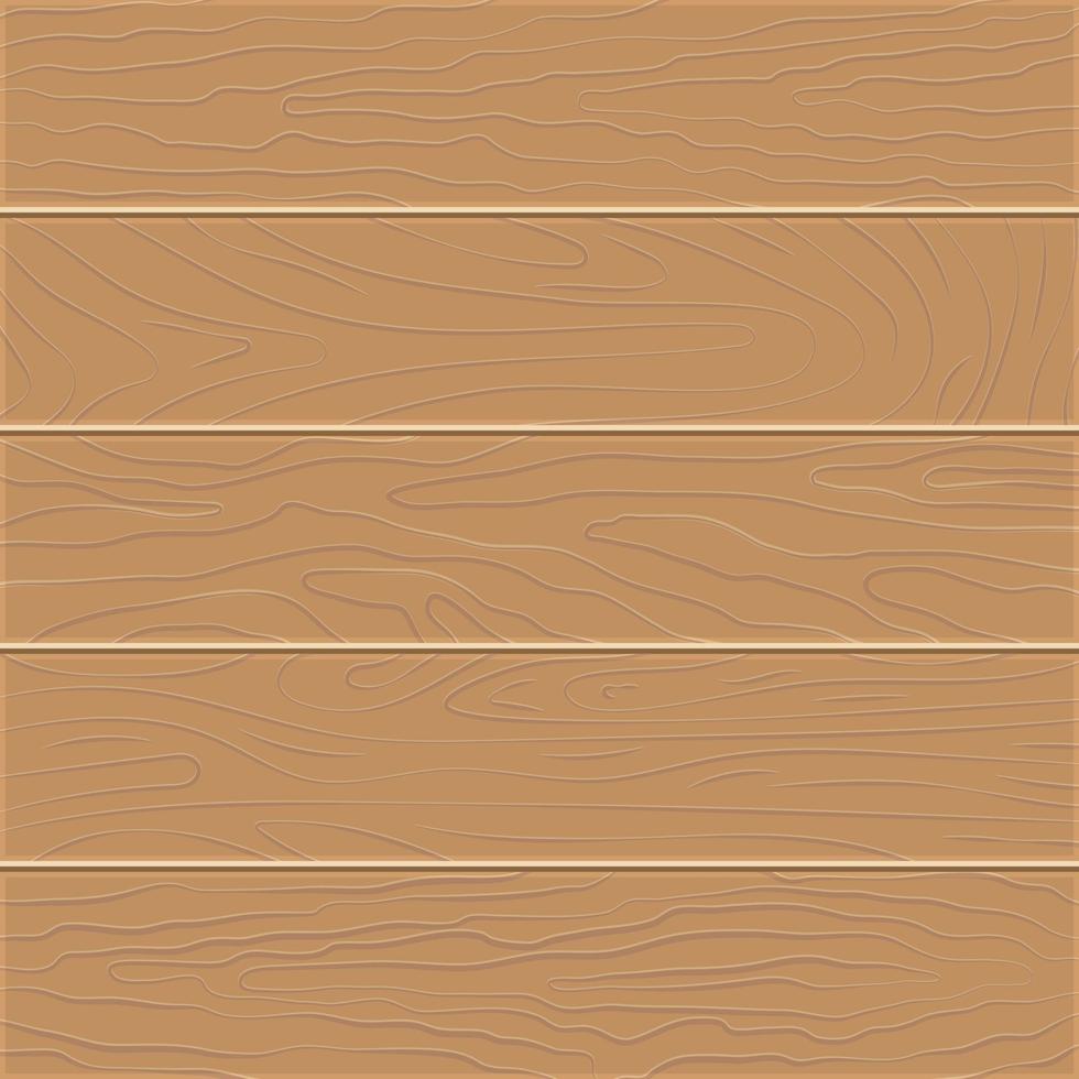 Wood texture background. Five wooden boards in flat design. Vector illustration