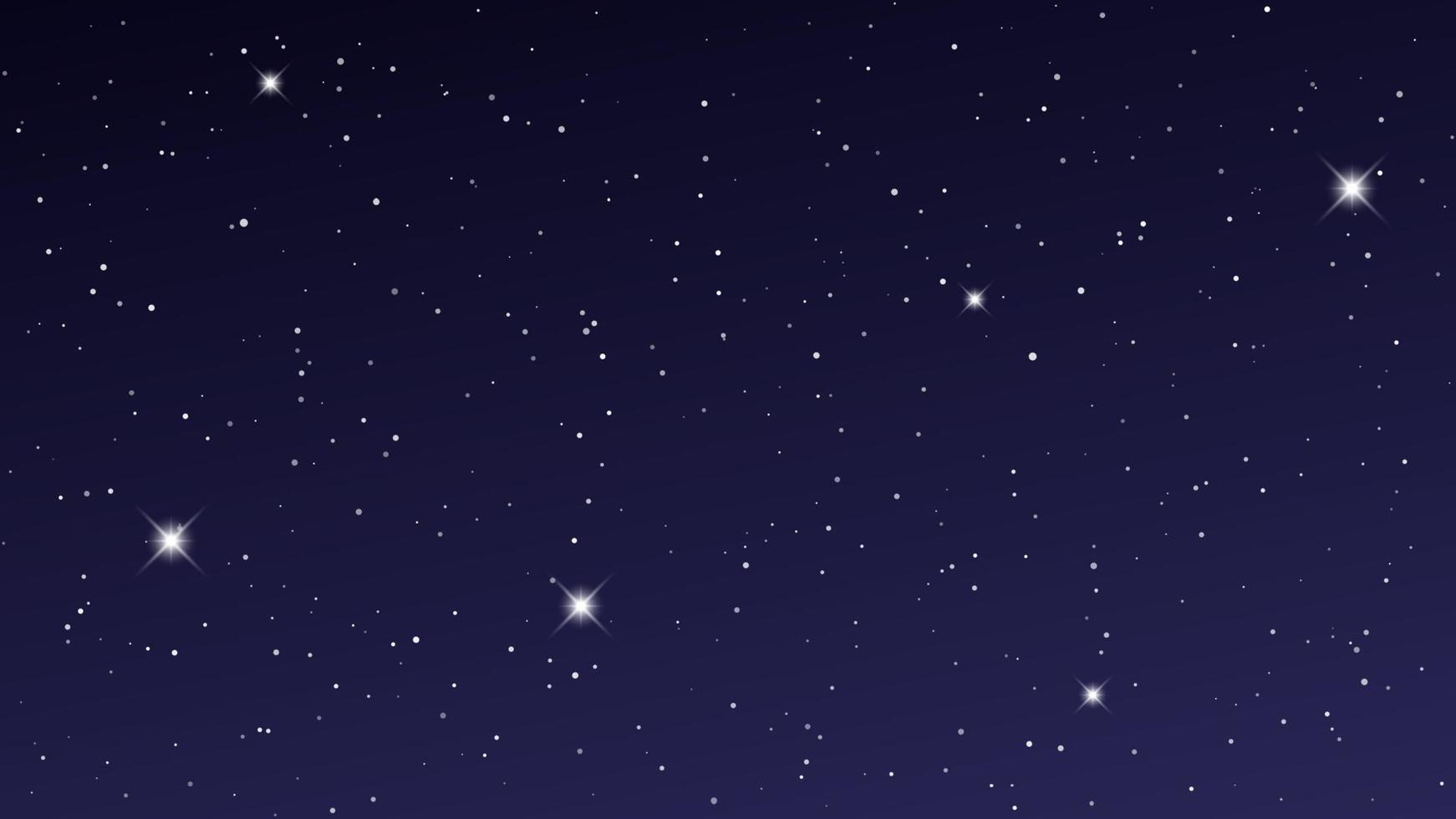 Night sky with many stars. Abstract nature background with stardust in deep universe. Vector illustration.