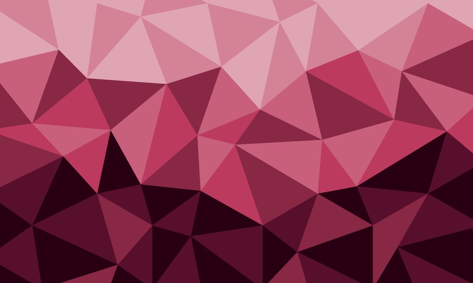 Low poly triangular polygonal style geometrical irregular abstract multi color mosaic background vector illustration in different shades of viva magenta