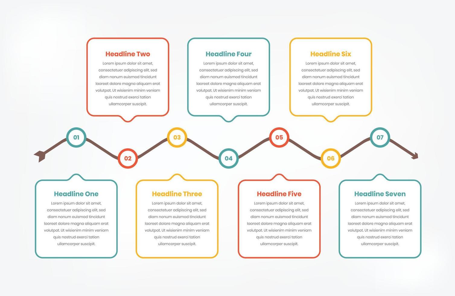 Progress or infographic timeline for data presentation vector