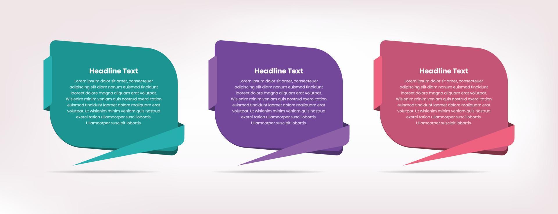 Abstract message or dialog box for infographic text presentation vector