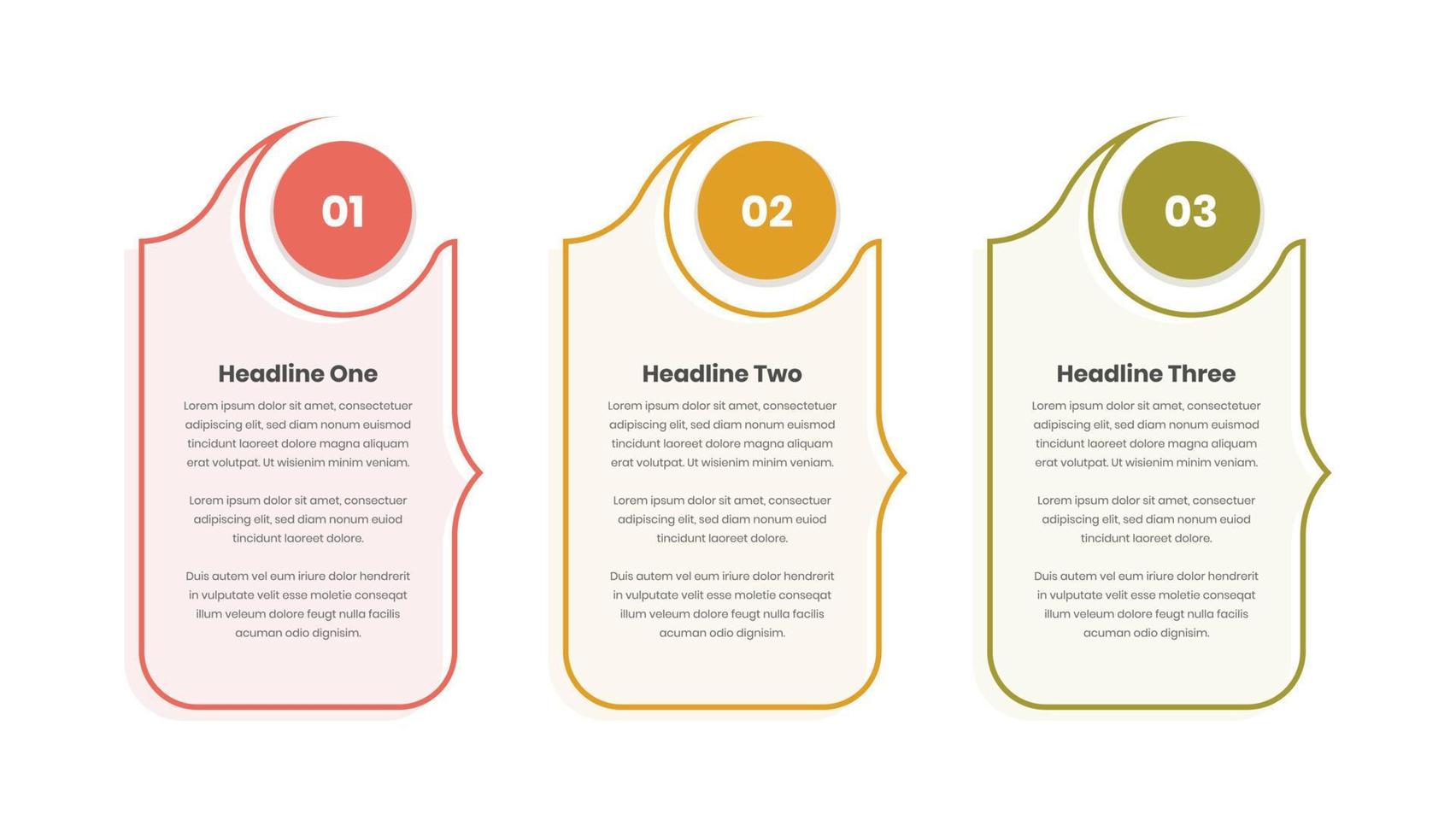 Business steps infographic template with abstract shape and numbers for presentation vector