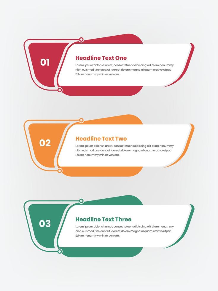 Knif style minimal steps infographic template for text and data presentation vector