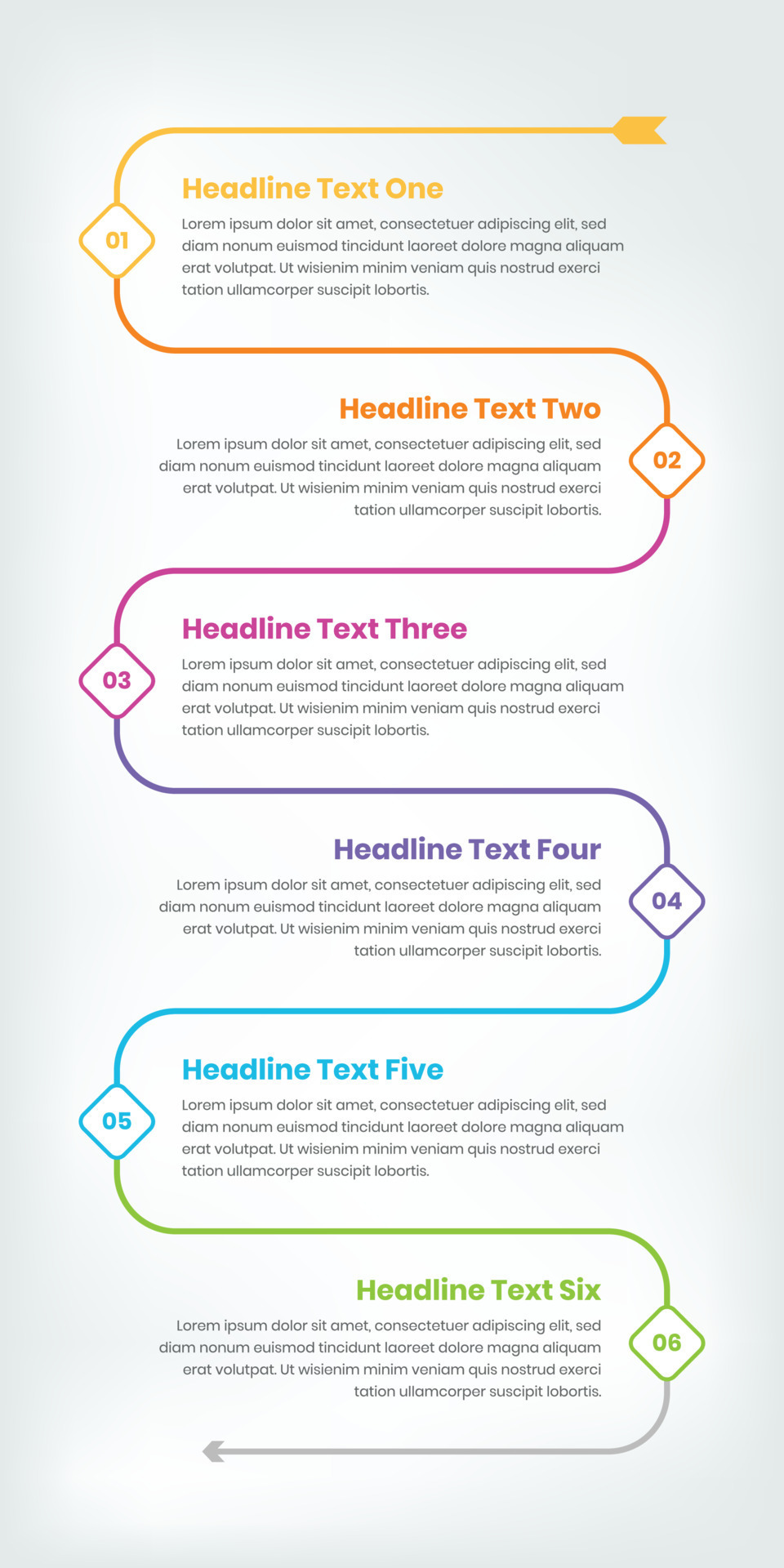 Vertical infographic timeline template for text based presentation ...