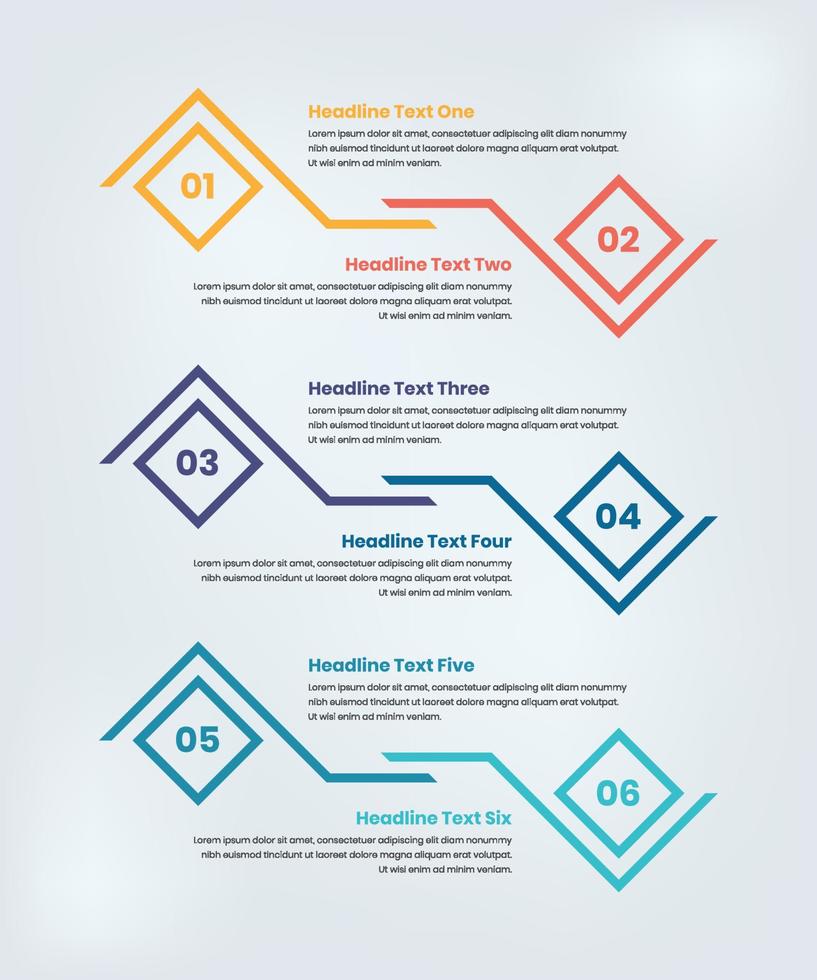 Data presentation infographic template with number vector