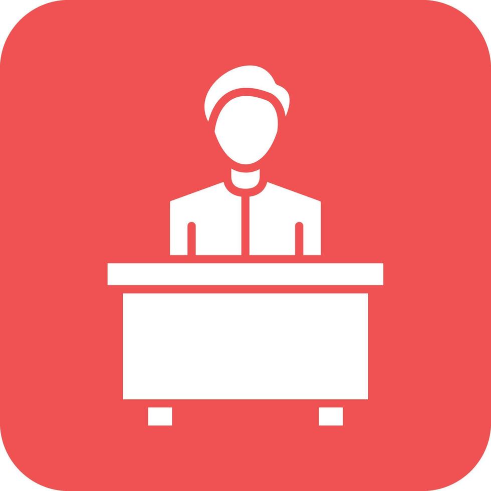 Reception Desk Icon Vetor Style vector