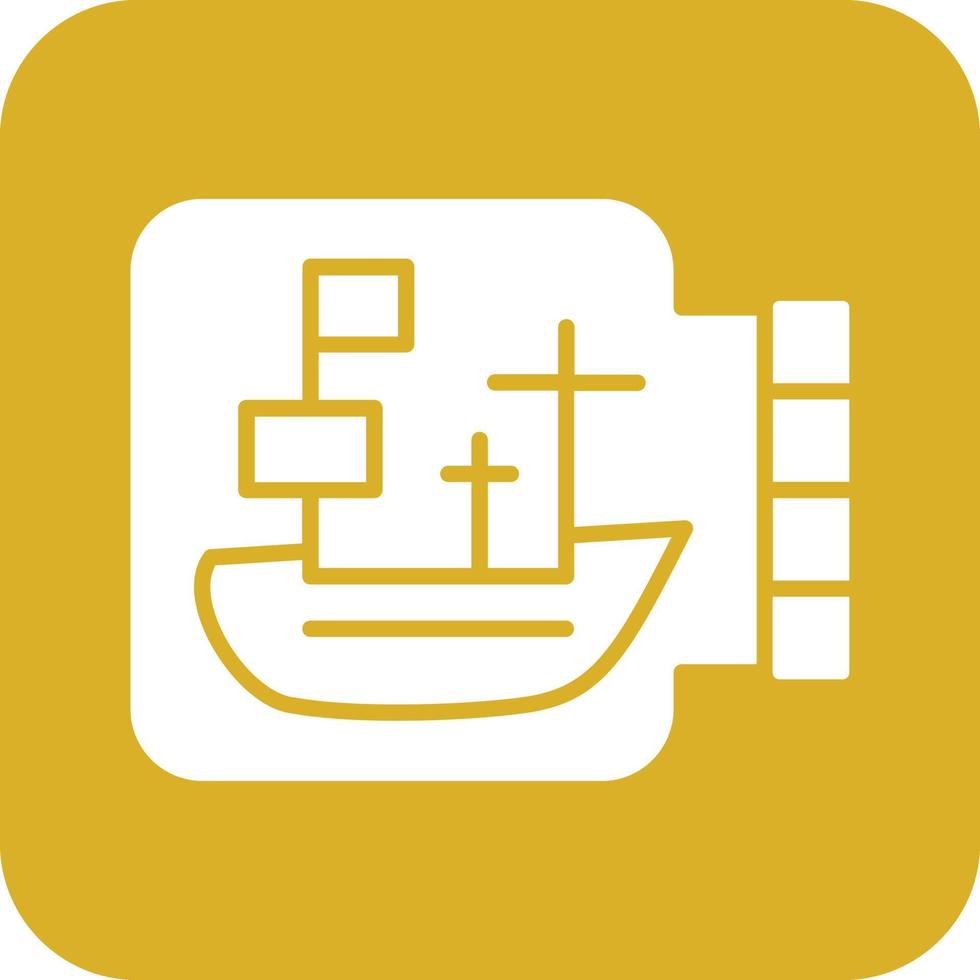 Ship In A Bottle Vector Icon Design