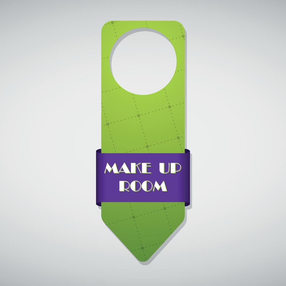Vector Image Of A Door Hanger For Make Up Room