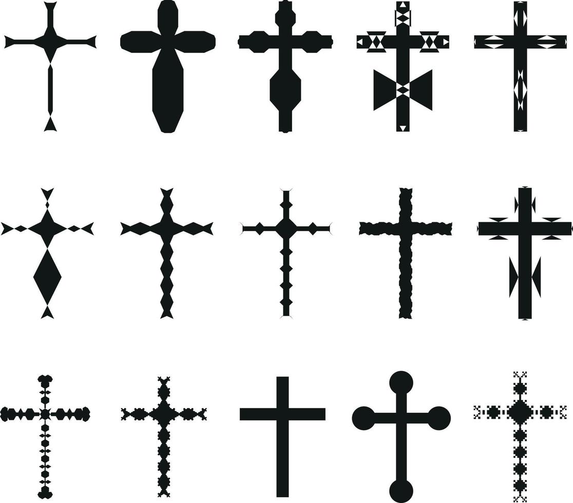 varios cruces en vector formato