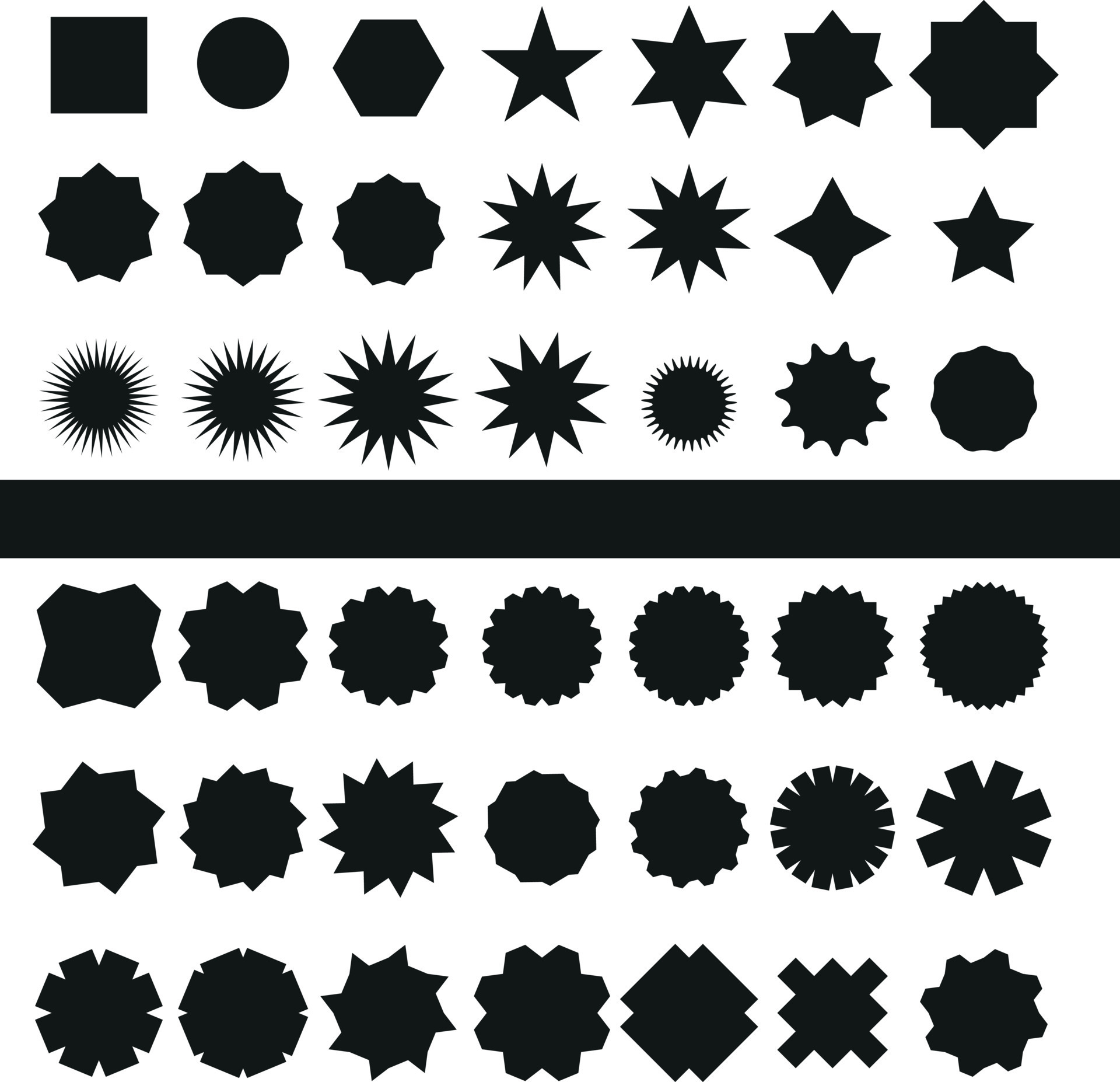 Collection Of Basic Geometric Shapes In Vector Format 22901618 Vector