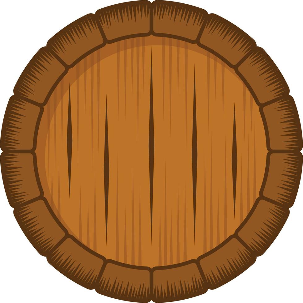 Vector Image Of A Wooden Barrel