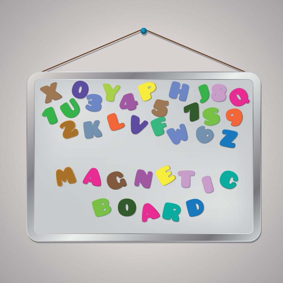 Colorful Letters On A Bulletin Board vector