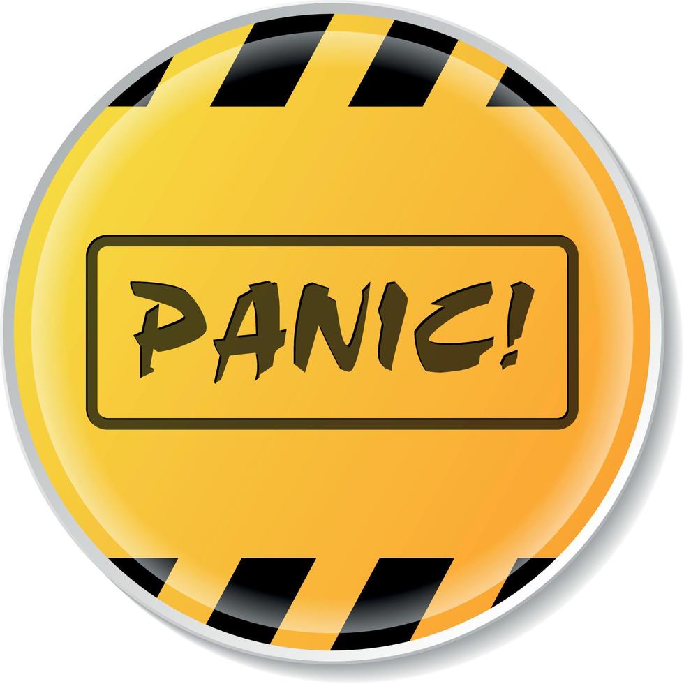 Vector Image Of A Yellow Button With Text On It