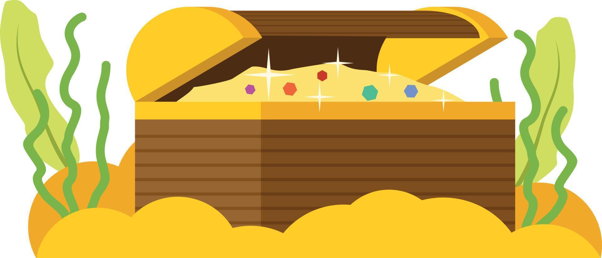 A Treasure Chest Full Of Gold vector