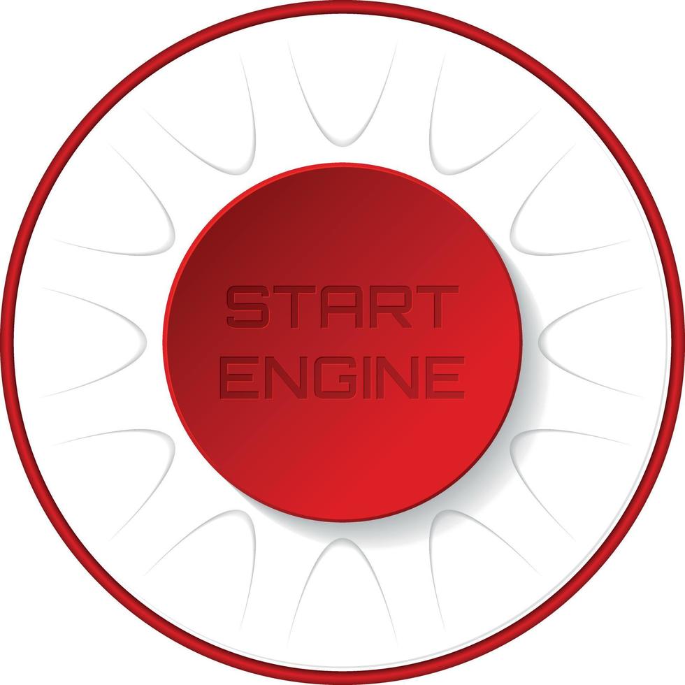 Vector Image Of A Red Button With Text On It