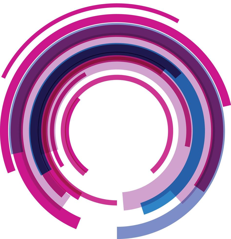 Abstract Vector Design With Round Stripes
