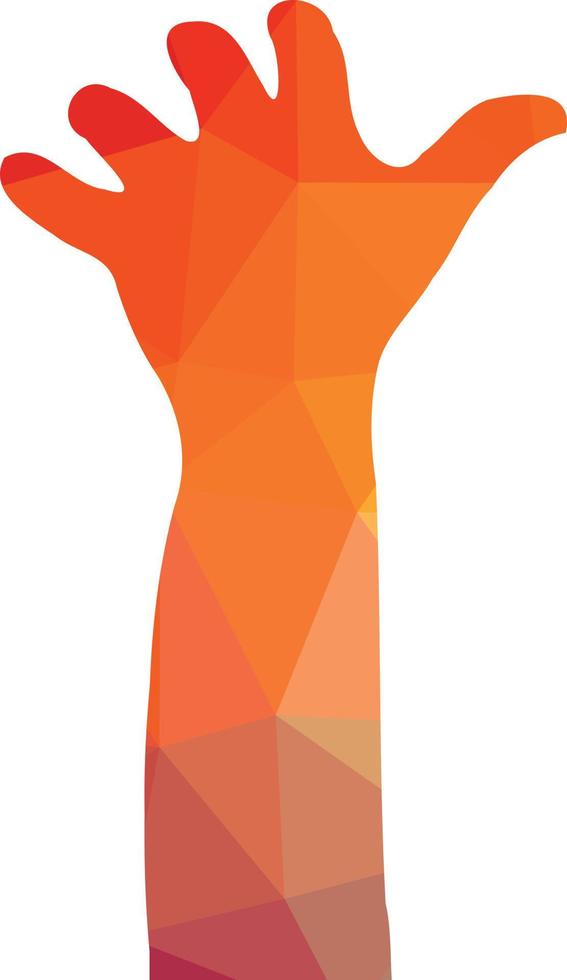Silhouette Of A Hand Reaching Out vector