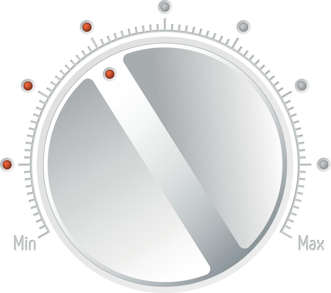 Grey Knob On A Kitchen Appliance vector